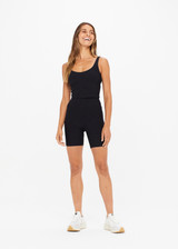 PEACHED 6IN SPIN SHORT - BLACK [USW021008]