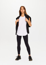 THE UPSIDE women's white Dri Release Markova sleeveless Tank is made from moisture-wicking, fast-drying fabric with odor control and superior comfort.