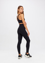 PEACHED 28IN HIGH RISE PANT - BLACK [USW023008]