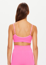 RIBBED SEAMLESS BALLET BRA - NEON PINK [USW024014]