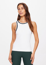 KIRSTY RIB TANK TOP in WHITE | The UPSIDE