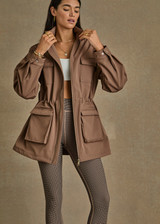 FREDDIE FLEECE LINED ANORAK in MOCHA | The UPSIDE