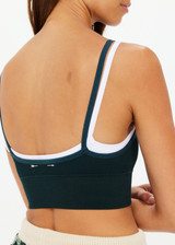 THE UPSIDE women's green Form Seamless Maddie Bra is designed for a firm & supportive fit and features moisture control properties. Perfect for yoga & pilates.