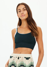 THE UPSIDE women's green Form Seamless Maddie Bra is designed for a firm & supportive fit and features moisture control properties. Perfect for yoga & pilates.