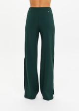 THE UPSIDE women's green Cobra Zephyr Wide Leg Pant comes in a soft fabrication with an elasticated waistband and welt pockets. Made for everyday leisure.