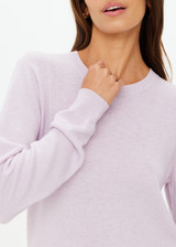 THE UPSIDE women's purple Gisella Wool Sweater is designed for a regular fit and features a embroidered arrow on back of neck. Made for lifestyle.