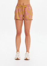 THE UPSIDE women's floral Fantasy Lucky Run Short is a true-to-size fit and features a inner short for full coverage, invisible zip pockets and a slightly curved hem. Ideal for running.