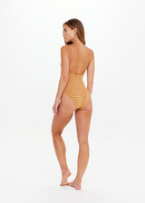 THE UPSIDE women’s stripe Naxos Flow Scoop Onepiece is designed for a soft & comfortable fit and features a scoop neckline and adjustable elastic straps. Ideal for swimming.