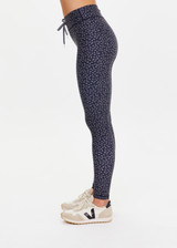 THE UPSIDE women’s recycled supersoft fabric Starlet 28inch Legging is designed for a supportive & comfortable fit and features an elastic drawcord in navy and cream. Made for yoga & pilates.