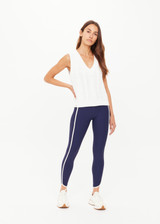THE UPSIDE women’s cream organic cotton Espada Hermina V Neck Vest is designed for a regular fit and features a chunky cable knit texture. The perfect lifestyle piece.