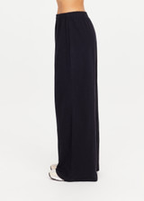 THE UPSIDE women's black recycled cotton Soho Tokio Wide Leg Pant is designed for a relaxed fit and features a soft encased elasticated waistband and wide leg. Made for lifestyle.