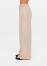 THE UPSIDE women's khaki recycled cotton Soho Tokio Wide Leg Pant is designed for a relaxed fit and features a soft encased elasticated waistband and wide leg. Made for lifestyle.