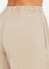 THE UPSIDE women's khaki recycled cotton Soho Tokio Wide Leg Pant is designed for a relaxed fit and features a soft encased elasticated waistband and wide leg. Made for lifestyle.