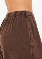 THE UPSIDE women's brown recycled cotton Soho Tokio Wide Leg Pant offers a high-rise with a wide leg design, elasticated waistband and front pockets in side seam. Made for lifestyle.