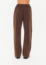 THE UPSIDE women's brown recycled cotton Soho Tokio Wide Leg Pant offers a high-rise with a wide leg design, elasticated waistband and front pockets in side seam. Made for lifestyle.