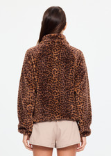 THE UPSIDE women's leopard recycled Harlow Fleece Pullover is designed for a relaxed fit and features a quarter zip, raglan sleeves, zip pockets, elasticated waist and cuffs. Made for lifestyle.