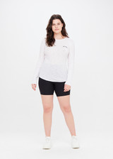RIB CHRISSY LONG SLEEVE TOP - WHITE [USW020050]