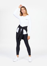 RIB CHRISSY LONG SLEEVE TOP - WHITE [USW020050]