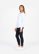RIB CHRISSY LONG SLEEVE TOP - WHITE [USW020050]