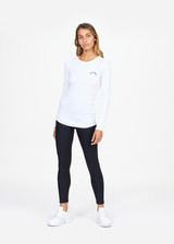 RIB CHRISSY LONG SLEEVE TOP - WHITE [USW020050]