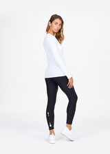 RIB CHRISSY LONG SLEEVE TOP - WHITE [USW020050]