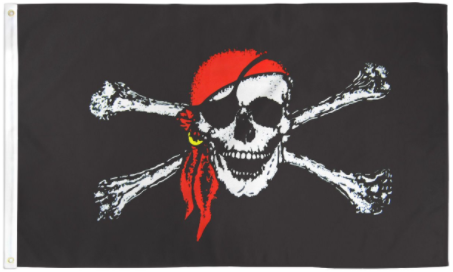 Rothco Bandiera Jolly Roger 3'x5' - Teschio Con Tibie, Perfetta Per Esterno/Interno - 3