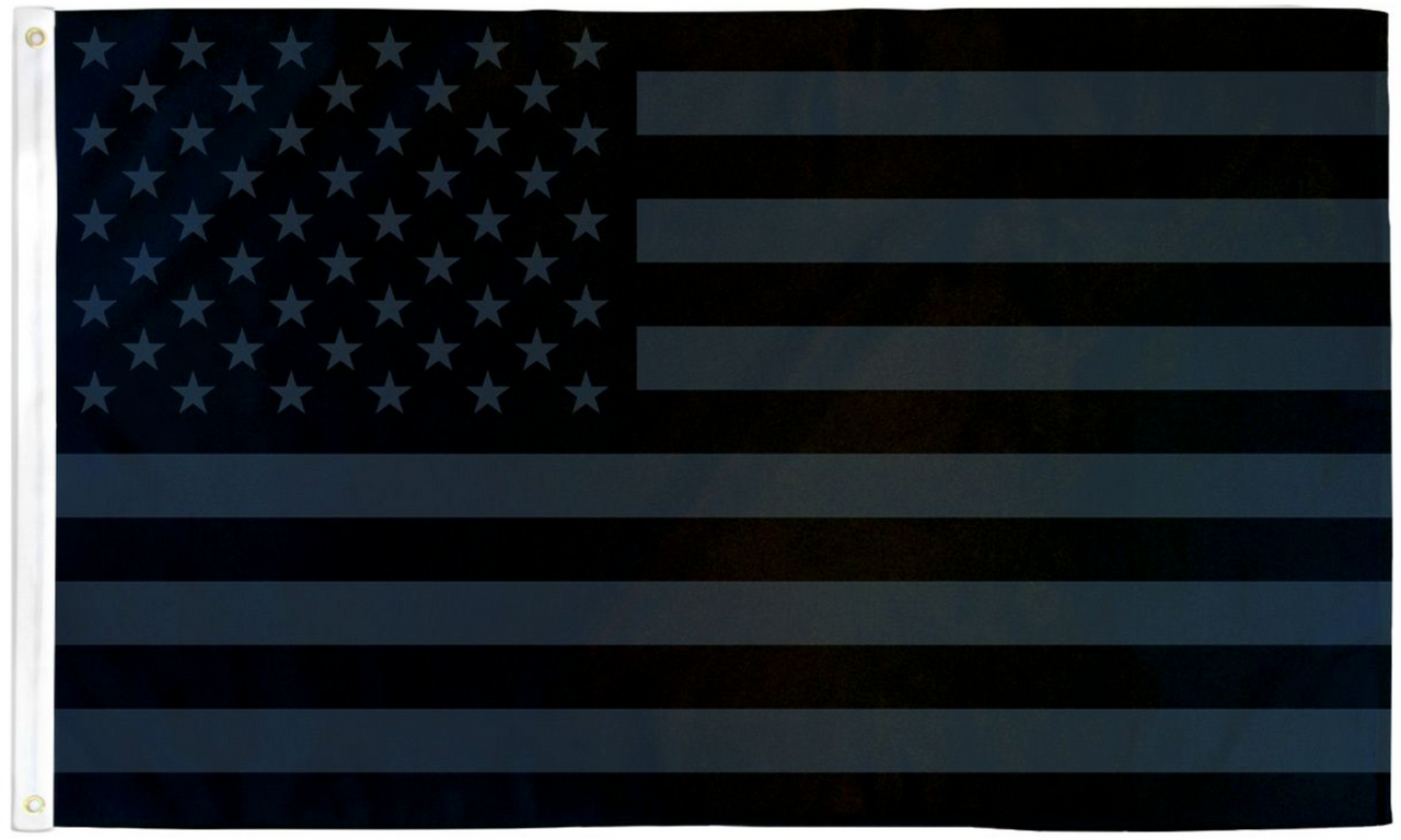 3X5FT BLACK USA FLAG
