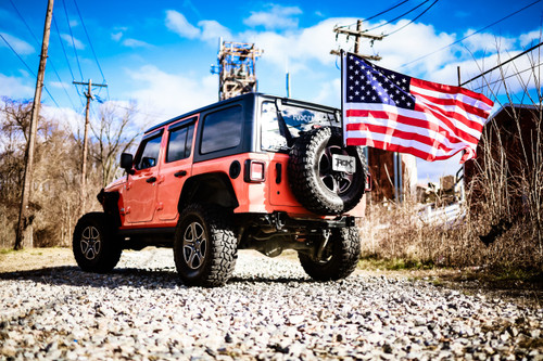 N/Y Flagpole Holder Antenna & Flag Mount Bracket for Jeep Wrangler JK JKU  JL JLU