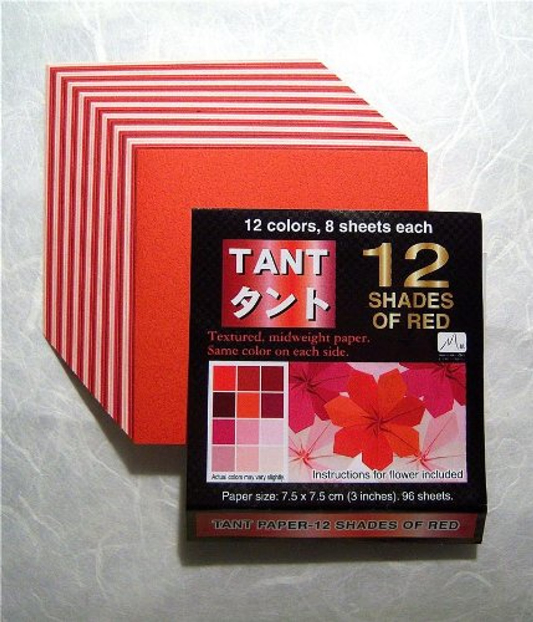 48 Sheets Japanese Tant Red Origami Paper-12 Shades of Red 6