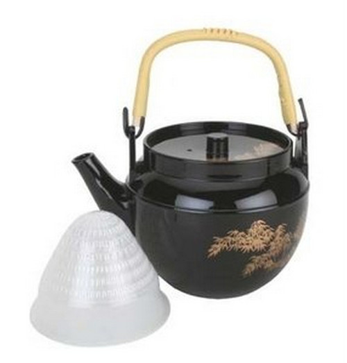 Plastic Melamine Teapot Black 22oz