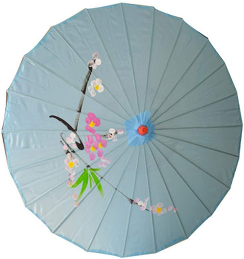 Light Blue Asian Parasol 22in