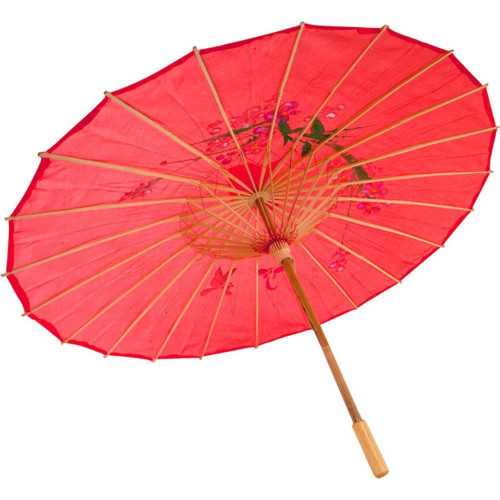 Red Oriental Parasol 32in