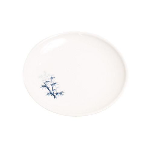 Bamboo Melamine Round Dinner Plate 11.75in