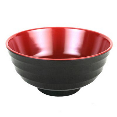 Black/Red Melamine Noodle Soup Bowl 6.25in