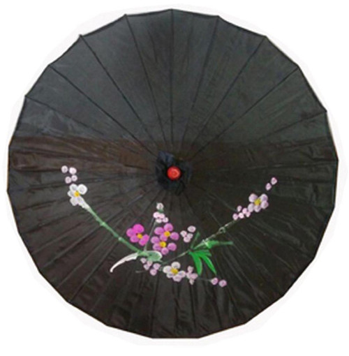 Black Color Asian Parasol 22in