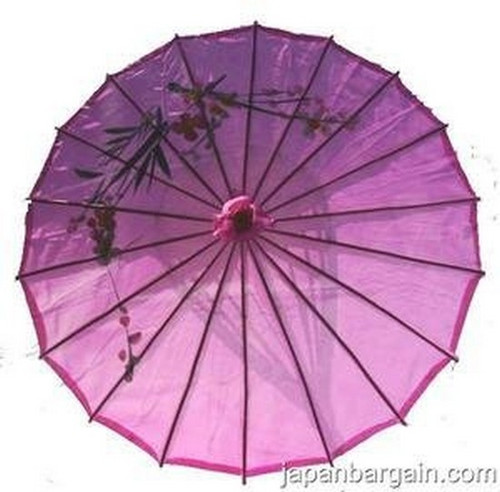 Chinese Dance Oriental Transparent Purple Parasol Umbrella 30-inch