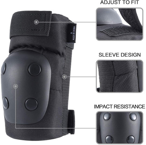 Knee Pads Protective Gear Set for Skateboarding Skating Biking Roller Skating Cycling