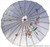 White Oriental Parasol 32in