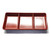 Black/Red Melamine Three Compartment Sauce Dish