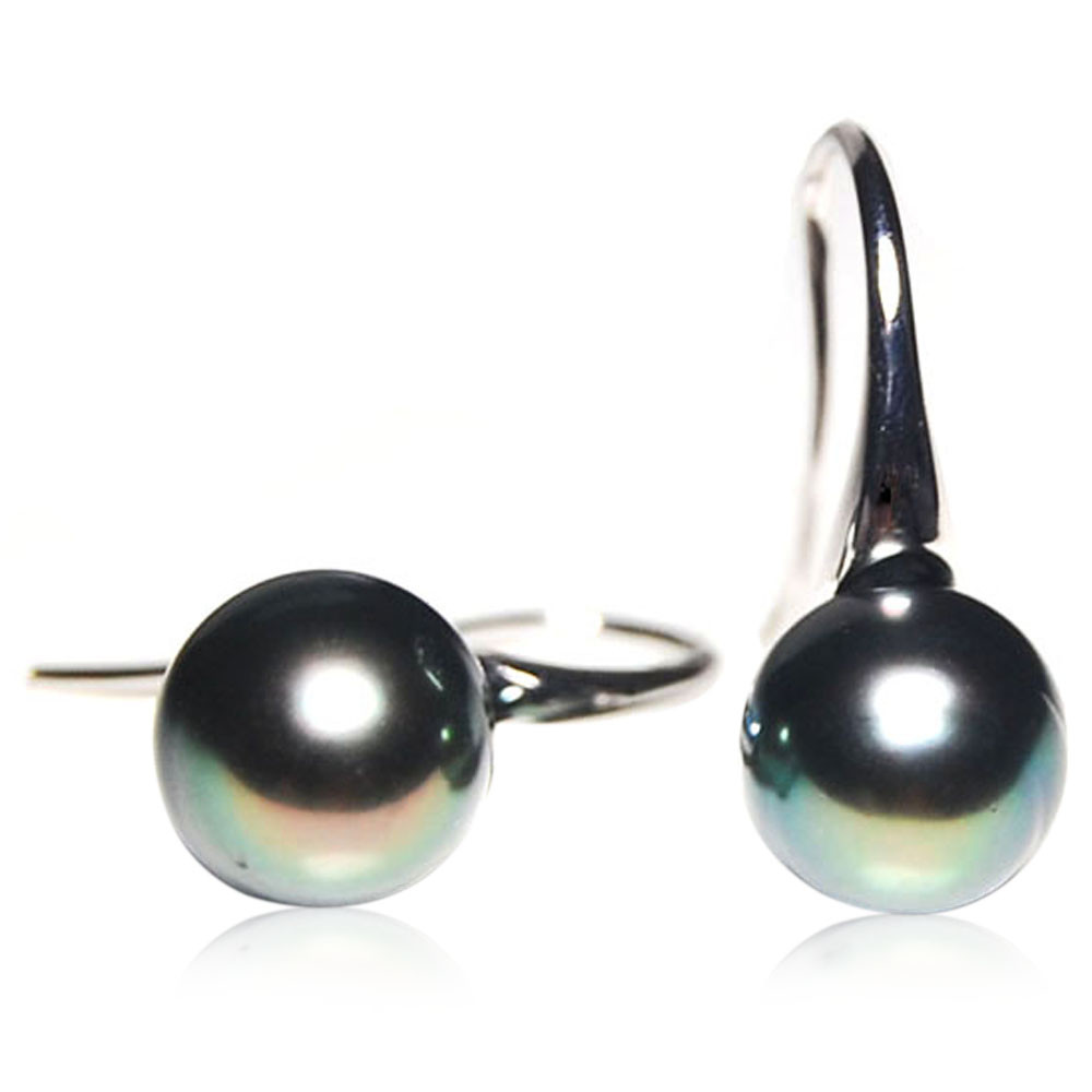 real black pearl earrings