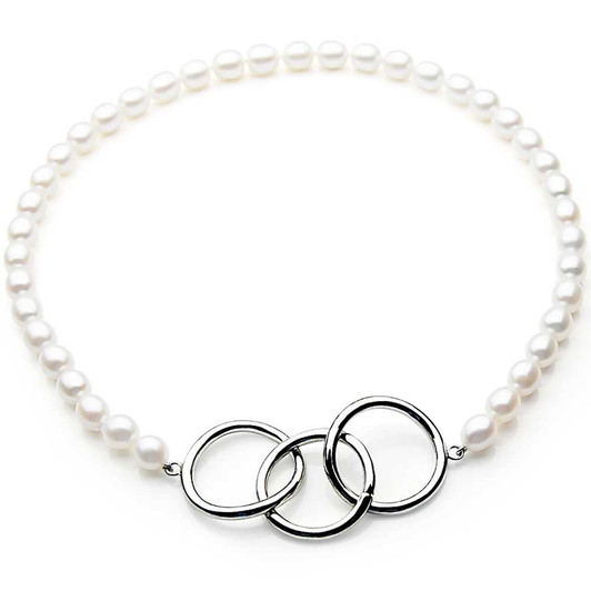 FN023 (AAA 11mm Drop Freshwater Pearl Necklace ) Pearl Necklaces Pacific Pearls