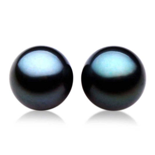 TL006 (AAA 12mm Tahitian Black pearl Loose Pearls Pair ) Loose Pearls Pacific Pearls