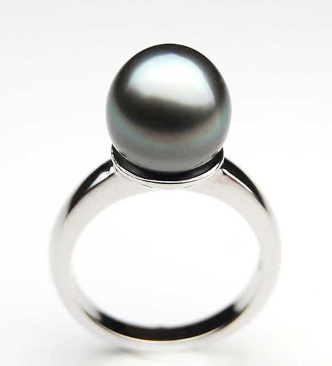TR064 (AA+ 10mm Tahitian Grey pearl Ring in Silver) 30% Off selected items only Pacific Pearls