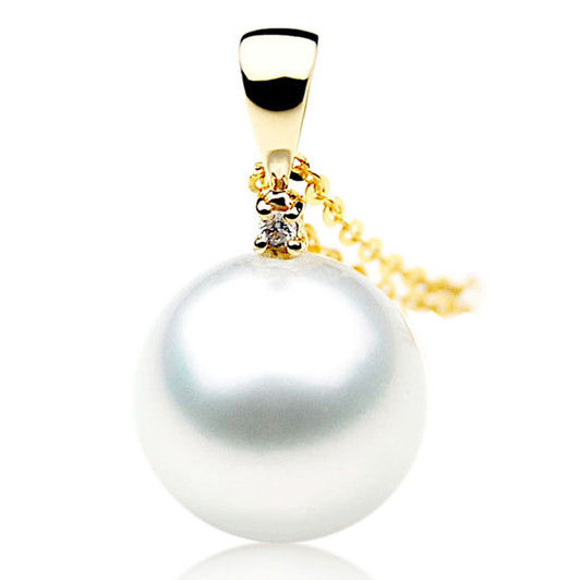 SP015-1 (AAA 10mm Australian South Sea pearl Pendant In 18k Gold )