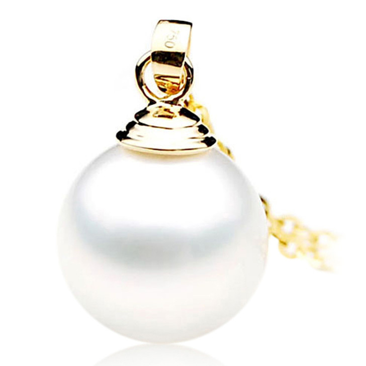 SP054 (AAA 13mm Australian South Sea pearl Pendant  In 18k Gold )