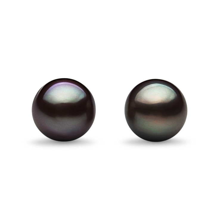 FL001 (11 mm AAA Quality Perfect Round Freshwater Cultured Brown Pearl - Loose Pearls, Matching Pair )