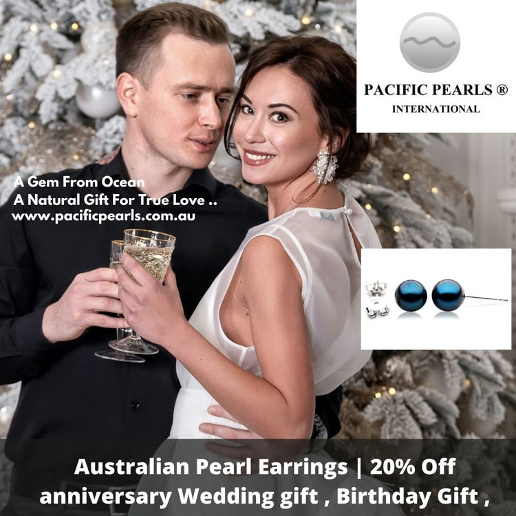 Australian Pearl Earrings | 20% Off anniversary Wedding gift , Birthday Gift ,