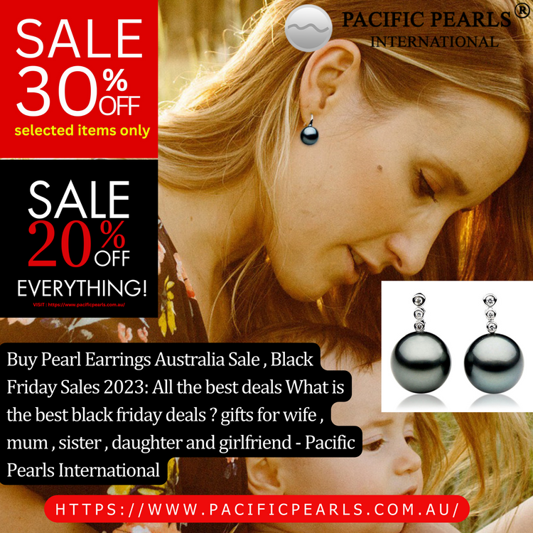 18ct White Gold Diamond & South Sea Pearl Drop Earrings