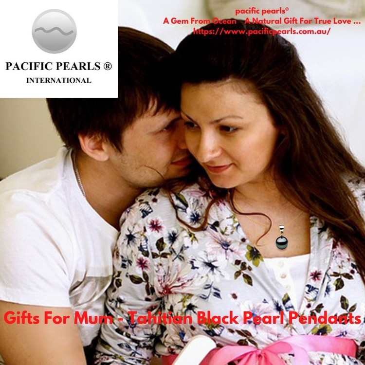 Gifts For Mum - Tahitian Black Pearl Pendants