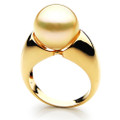 GR045 (AAA 13mm Australian Golden  South Sea Pearl Ring In 18k Gold)